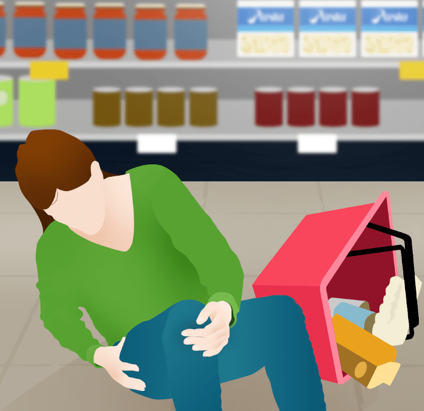 Trip and fall at store