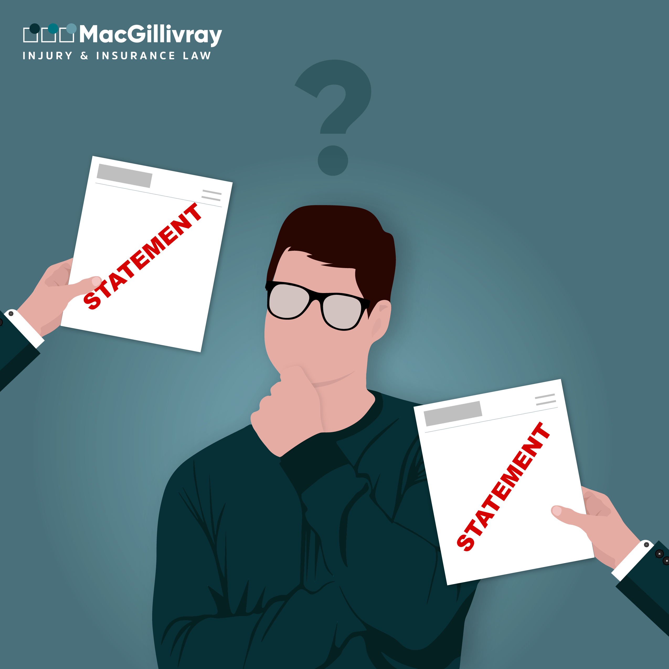 Un homme qui envisage une offre de règlement de la compagnie d’assurance