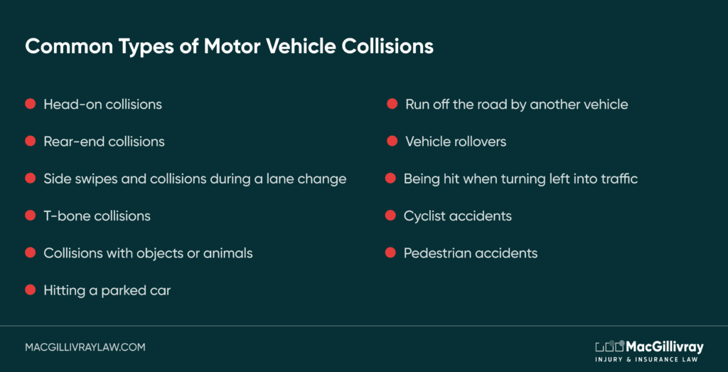 Common Types of Motor Vehicle Collisions