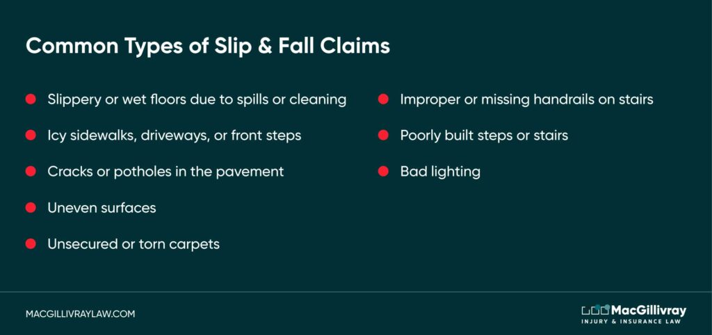 Common Types of Slip & Fall Claims