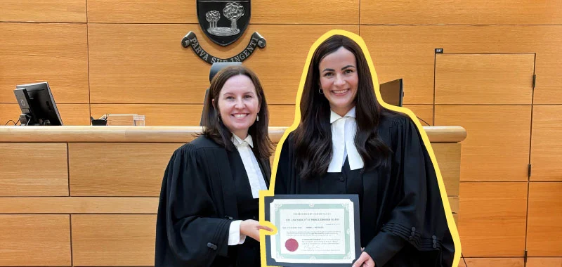 Emma is called to the bar in PEI