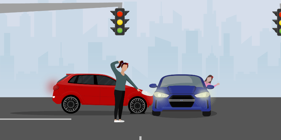 Deux personnes impliquées dans un accident de voiture